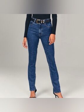 Abercrombie & Fitch Curve Love Slim Straight Ultra High Rise Jeans